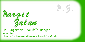 margit zalan business card
